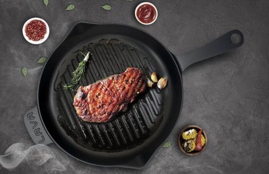 LAVA - 28 cm -es homorú aljú öntvény grillserpenyő