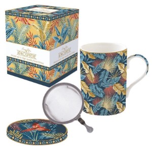 Nuova R2S - 350 ml -es "Atmosphere Equatorial" porcelán bögre fedővel és infúziós tartozékkal