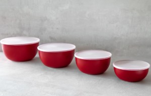 KitchenAid - Empire Red - 4 db fedeles készítmény tároló készlet