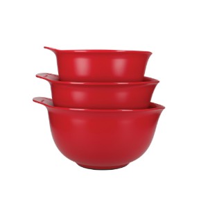 KitchenAid - 3 db  - Empire Red - műanyag keverőtál készlet