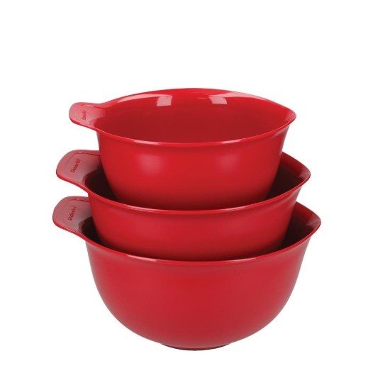 KitchenAid - 3 db  - Empire Red - műanyag keverőtál készlet