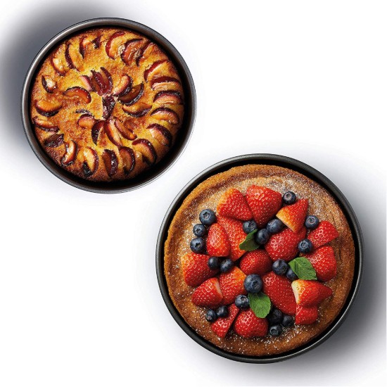 Kitchen Craft 2 db kerek tortasütő tepsi készlet, acél