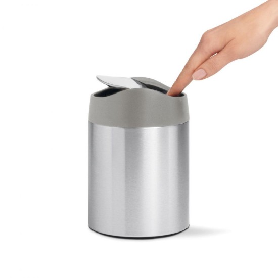 Simplehuman -  mini 1,5 literes rozsdamentes acél  asztali szemetes