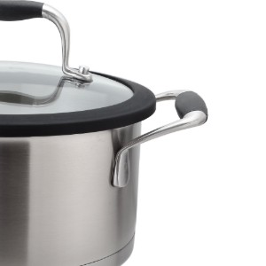 Rozsdamentes acél lábas fedővel, 22cm/4,1L - Zokura