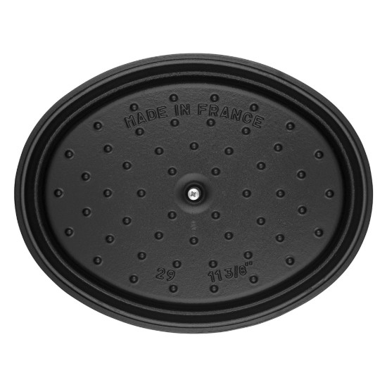 Staub - 33 cm / 6.7 litres Black Matte - Ovális Cocotte öntöttvas fazék