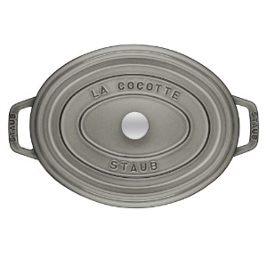 Staub ~ 31 cm / 5,5 l, Graphite Grey ovális Cocotte edény, öntöttvas