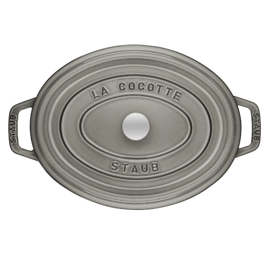 Staub ~ 31 cm / 5,5 l, Graphite Grey ovális Cocotte edény, öntöttvas