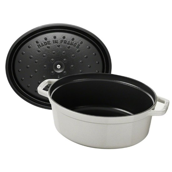 Staub - Ovális Cocotte fazék, öntöttvas, 27cm/3,2L, White Truffle