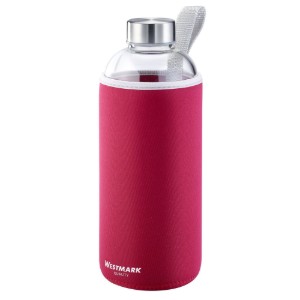 Westmark ~ 1  literes "Viva" vizes palack  piros huzattal
