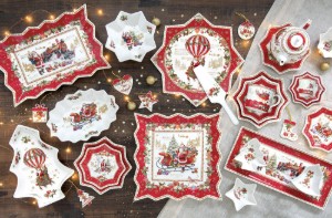 Nuova R2S - 6 db. "CHRISTMAS MEMORIES" porcelán karácsonyfadísz készlet
