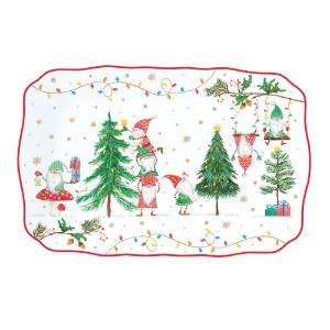 Nuova R2S - 35 x 23 cm -es "READY FOR CHRISTMAS" porcelán tálalótálca