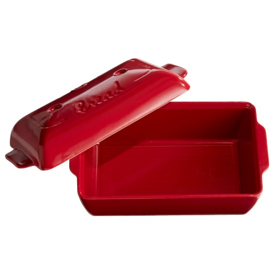 Emile Henry - 28 x 15 x 12 cm / 1,8 literes ~ Burgundy ~ kerámia kenyérsütő forma