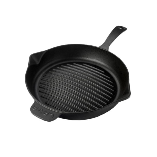 LAVA - 28 cm -es homorú aljú öntvény grillserpenyő