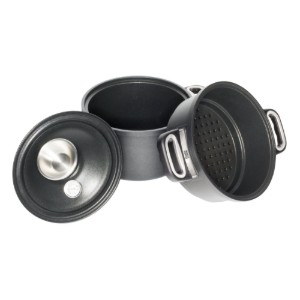 3 részes gőzfőző készlet, alumínium, 20 cm/3 L - AMT Gastroguss