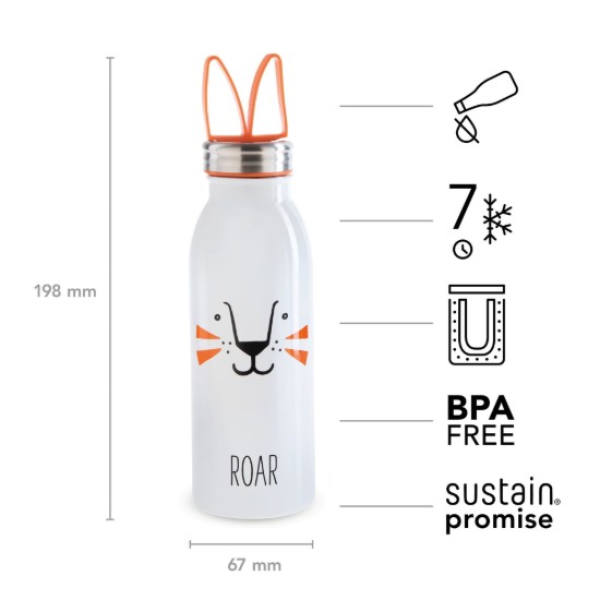 Aladdin Kulacs "Zoo" 430 ml rozsdamentes acél, tigrises