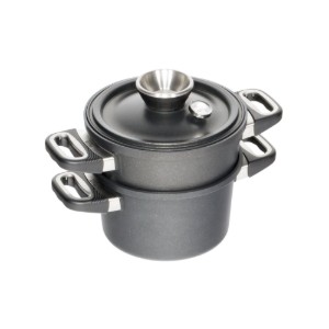 3 részes gőzfőző készlet, alumínium, 20 cm/3 L - AMT Gastroguss