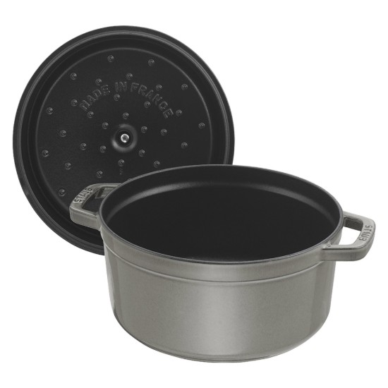 Staub - 28 cm / 6.7 literes Graphite Grey - Cocotte öntöttvas fazék