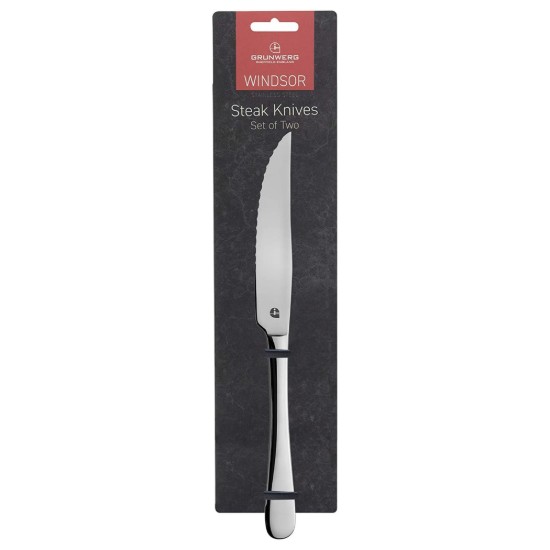 Készlet 2 "Windsor" steak kések, rozsdamentes acél - Grunwerg