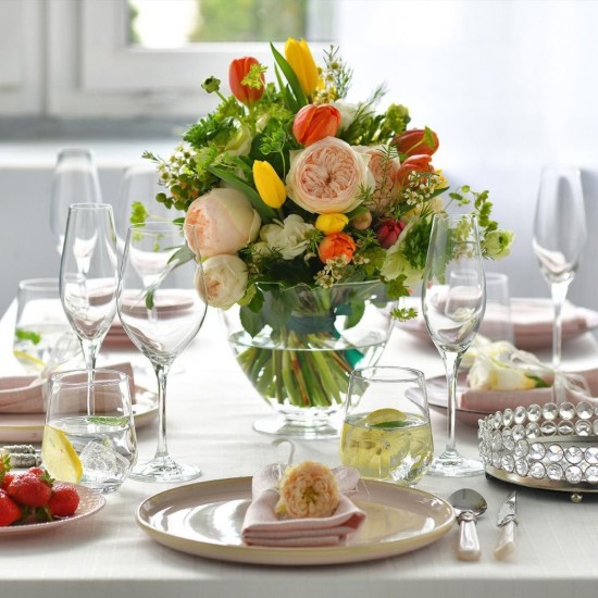 6 db-os vörösboros pohár készlet, kristályüveg, 300ml, "Splendour" - Krosno