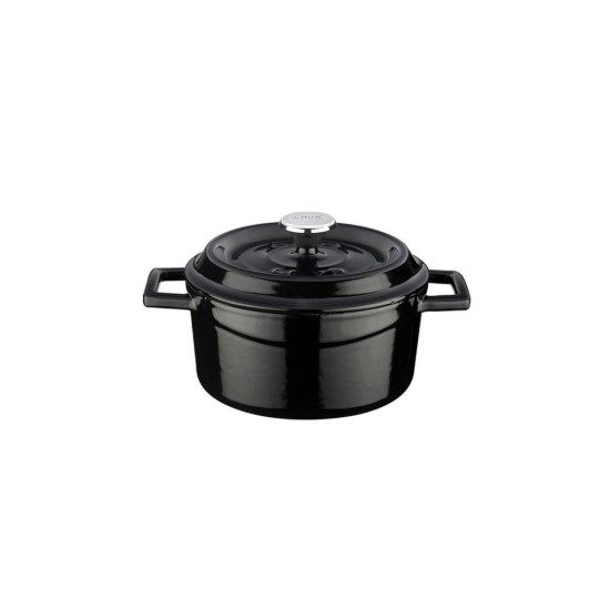 LAVA öntvény lábas, 16cm/1,33L "Trendy", fekete