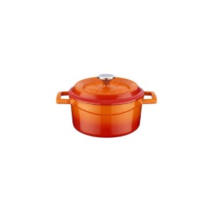 Lava - 14cm/0,8L-es öntvény lábas, narancssárga