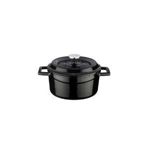 Lava öntvény lábas  14 cm, fekete