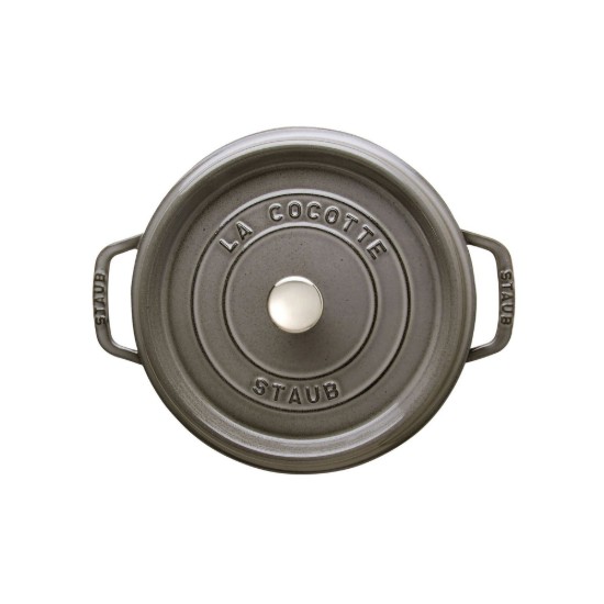 Staub cocotte fazék 24 cm/3,8 l, Graphite Grey 