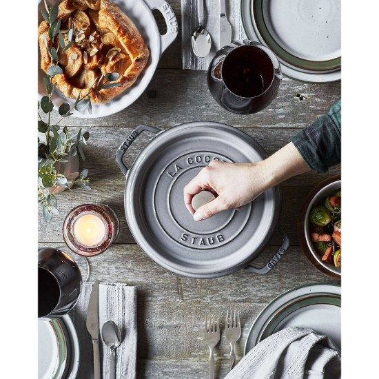 Staub cocotte fazék 24 cm/3,8 l, Graphite Grey 