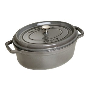 Staub ~ 31 cm / 5,5 l, Graphite Grey ovális Cocotte edény, öntöttvas