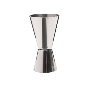 Kitchen Craft Dupla méretű koktélos pohár, 25/50 ml, rozsdamentes acél, ezüstös színű