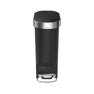 "Slim" szemetes, pedállal, 40 l, műanyag, fekete - "simplehuman"