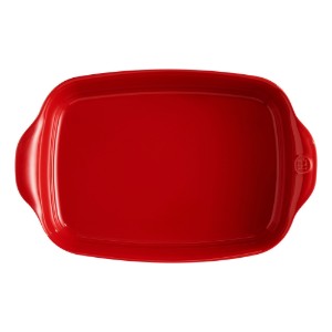 Emile Henry - 36,5 x 23,5 cm -es Burgundy, kerámia tepsi 