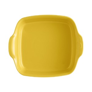 Emile Henry ~ 24 cm / 1,8 literes, Provence Yellow négyzet alakú kerámia tepsi