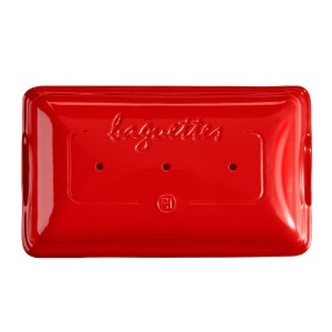 Emile Henry - 39,5 x 23 cm / 3,7 literes ~ Burgundy ~ kerámia bagett tepsi