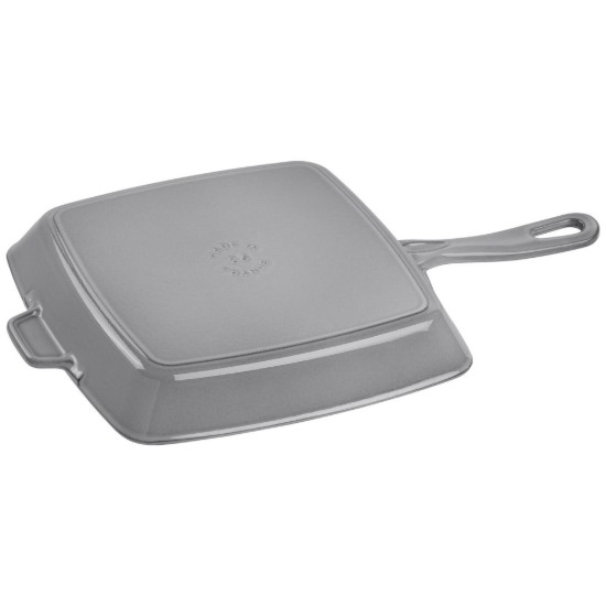 26 cm-es, négyzet alakú grill típusú serpenyő, Graphite Grey - Staub