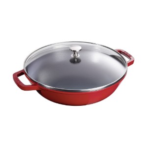 Staub - Wok serpenyő, öntöttvas, 30 cm, Cherry