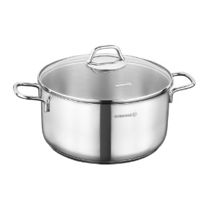 Rozsdamentes acél lábas, fedővel, 26cm / 6,8L "Perla" - Korkmaz