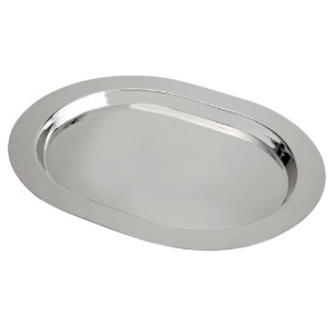 Ovális tálca, rozsdamentes acél, 48 cm „Bella” – a BRA gyártmánya