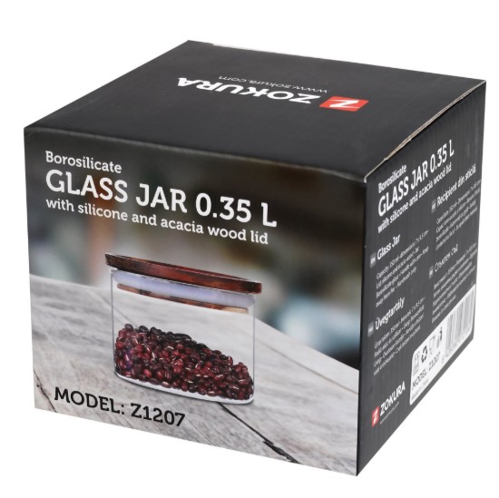 Zokura - 350 ml - es boroszilikát üvegtartály