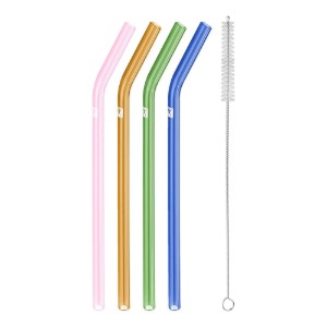 4 részes színes szalmakészlet, boroszilikát üveg, 23 cm, "Sorrento" - Zwilling