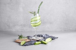4 részes színes szalmakészlet, boroszilikát üveg, 23 cm, "Sorrento" - Zwilling