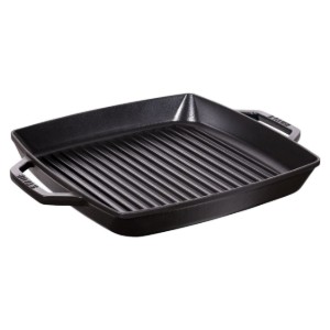 Staub négyszögletes grillserpenyő, 33 cm, öntöttvas, Fekete
