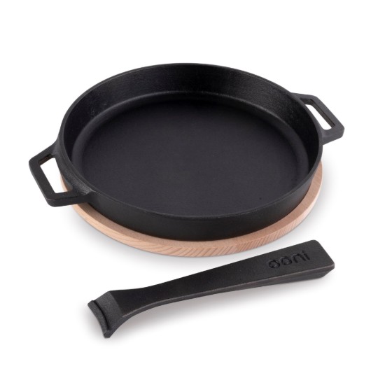 Öntöttvas serpenyő, levehető fogantyúval, 25 cm, "SKILLET" modell - Ooni