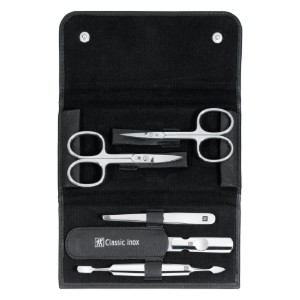 Zwilling Classic Inox ~ 5 db. rozsdamentes acél készlet, fekete bőr  tokban