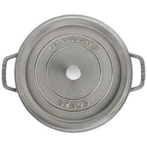 Staub ~  30 cm / 8,35 literes Graphite Grey - kerek Cocotte öntöttvas fazék