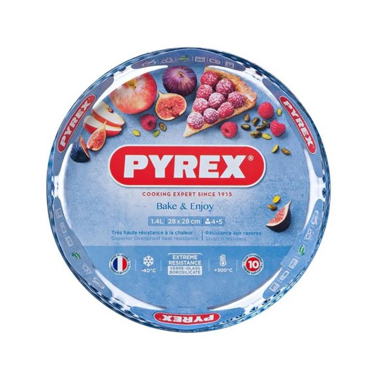Tortás sütőtál, hőálló üvegből, 28 cm - Pyrex