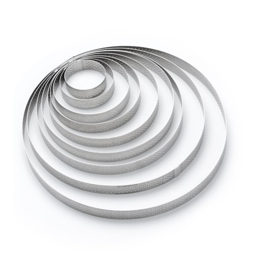 Perforált tortaforma, rozsdamentes acél, 15,5 cm - de Buyer