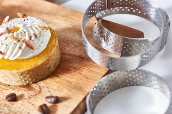 de Buyer - Perforált mini-torta sütőforma, rozsdamentes acél, 7,5 cm 