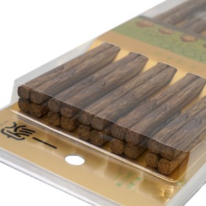 Kínai pálcika készlet, 10 pár, wenge fa - Yesjoy