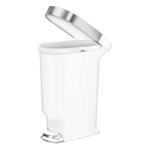 Szemetes ''Slim'', pedállal, 40 l, műanyag, White - simplehuman